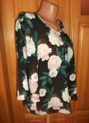 Блуза цветная легкая стильная оверсайз р. 16 - xl - limited2 фото