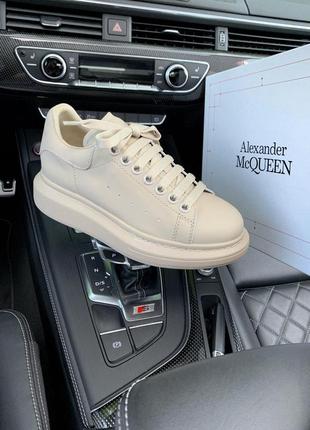 Жіночі кросівки alexander mcqueen light beige matte8 фото