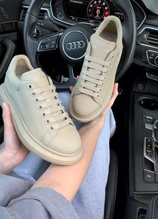 Жіночі кросівки alexander mcqueen light beige matte7 фото