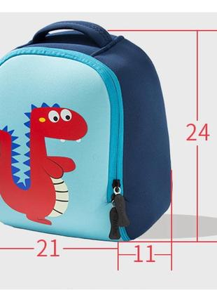 Дитячий рюкзак, синій. трицератопс. (s)2 фото