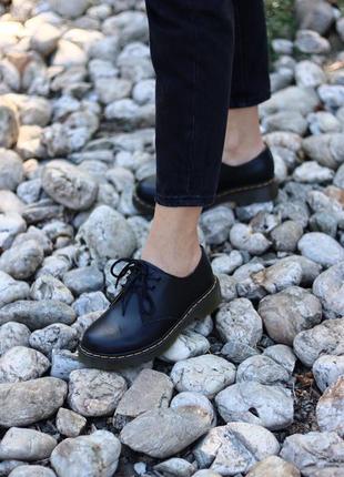 Туфлі dr. martens 1461 smooth black полуботинки туфли6 фото