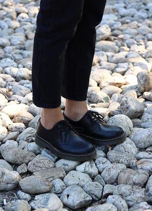 Туфлі dr. martens 1461 smooth black полуботинки туфли8 фото