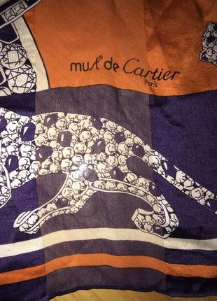 Must de cartier-шикарный шелковый платок!5 фото