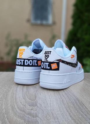 Классные женские кроссовки nike air force 1 x off-white low just do it pack белые3 фото