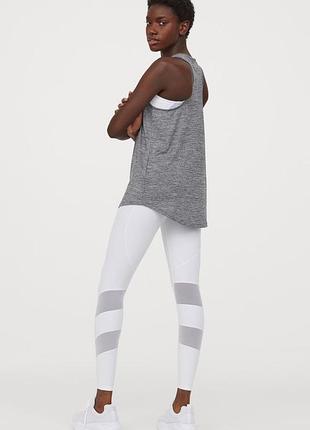Топ майка h&m sport серый спортивный для спорта для бега