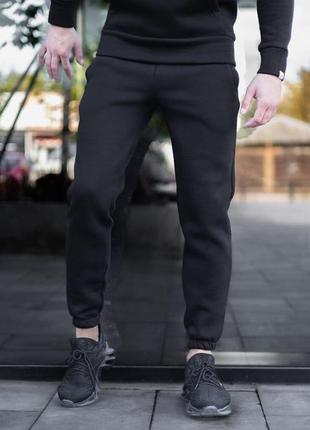Мужские штаны джоггеры с карманами чёрные pobedov 007 зима3 фото