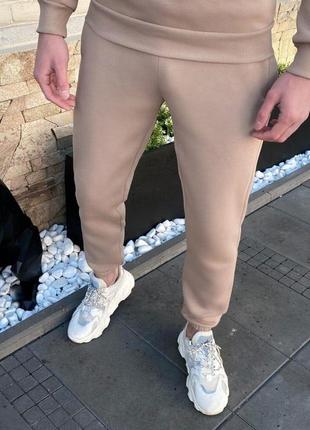 Чоловічі штани джогери з кишенями пісочні pobedov 007 зима2 фото