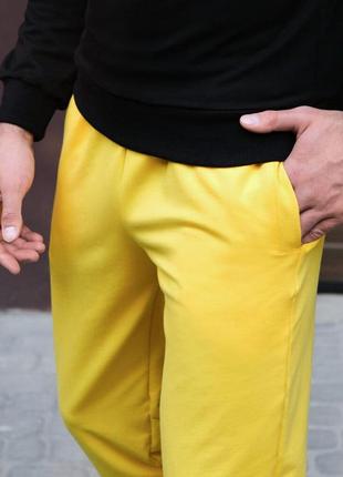 Чоловічі штани джогери з кишенями жовті pobedov 955 фото