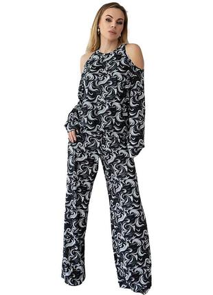 Домашний костюм seth4-q138 xxl черно-белый (06399040), totalfit