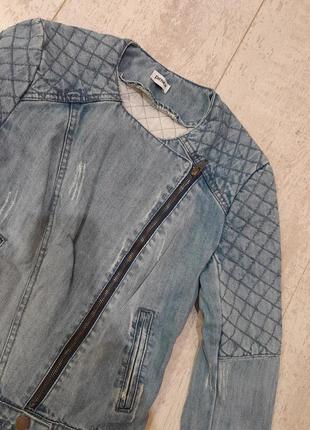 Джинсова куртка косуха джинсовка4 фото