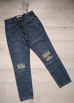 Крутые мом джинсы с молнией  р. 14 (xl)3 фото