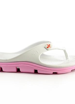 Вьетнамки женские, белый/розовый, р. 36, 37, медицинская обувь, 1182012 фото