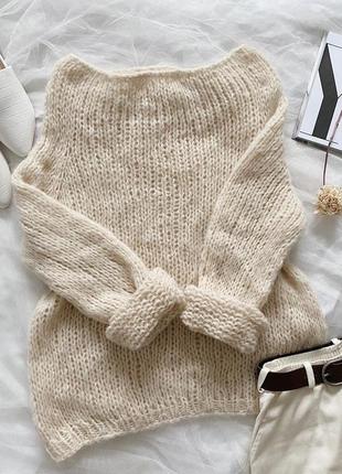 Ніжний светр оверсайз з вовни альпака3 фото