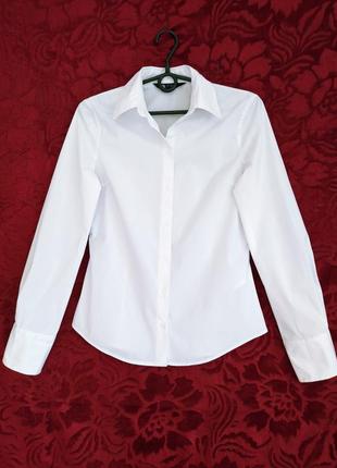 Поплиновая белая рубашка zara белоснежная прилегающая рубашка блуза зара