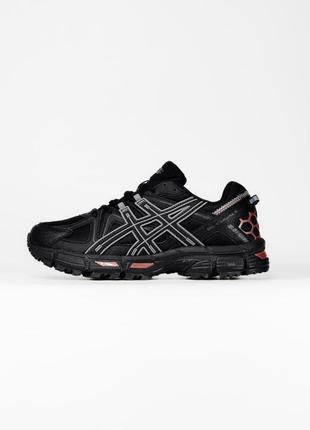 Кроссовки asics gel kahana 8 black/red (аксикс гель)