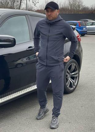 Чоловічий  костюм nike west туреччина тканина лакоста сірий, чорний, синій2 фото