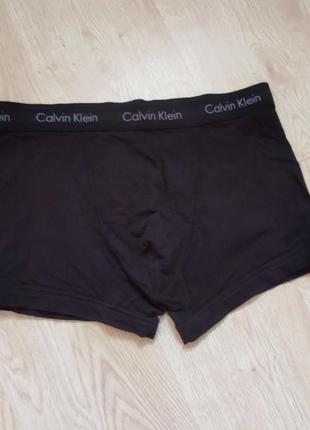 Труси базові чоловічі боксерки котонові чорні calvin klein m l 10 12 38 40