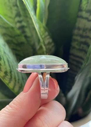 Срібне кільце з натуральним берилом