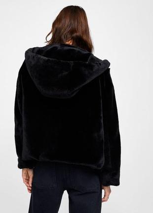 Black zara fur coat6 фото