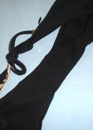 Низ от купальника раздельного трусики женские плавки размер 46 / 12 черные с вышивкой2 фото
