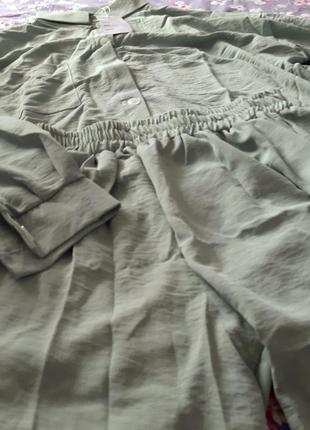 Жіночий літній костюм, шорти, сорочка, оверсайз, с, м4 фото