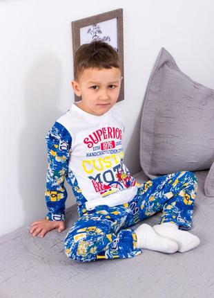 Легка піжама бавовняна для хлопчиків космос, літня піжама дитяча, комплект домашній5 фото