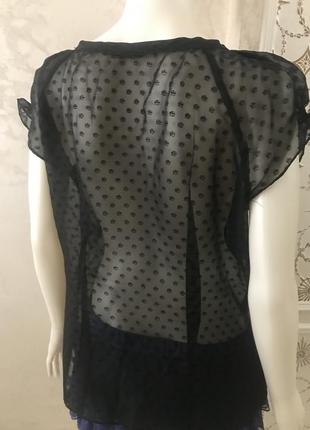 Чёрная эффектная блуза/блузка oodji4 фото
