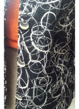 Пиджак жакет блейзер кардиган принт узор валеная шерсть6 фото