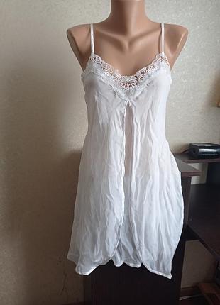 Белая ночнушка,пеньюар.