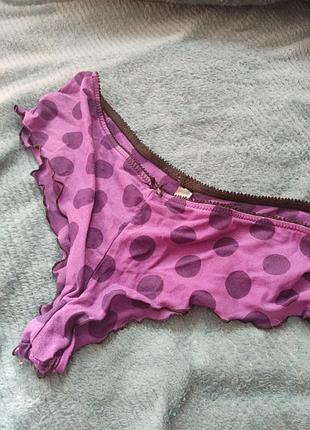 Трусики в горошок з сітки