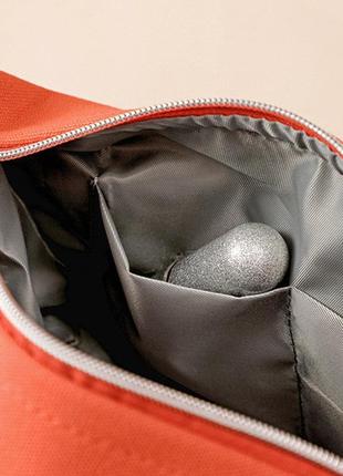 Косметична сумочка дорожня, органайзер для косметики, несессер помаранчевий ( код: ibh051j )6 фото