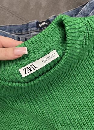 Яскравий жіночий зелений светр від zara6 фото