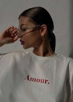 Футболка «amour.», білого кольору