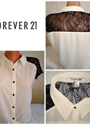 Нежная блуза бежевого цвета forever 21, 💯 оригинал, молниеносная отправка 🚀⚡