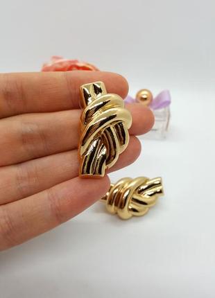 🍩☕️ интересные серьги-гвоздики "золотой узелок" от asos