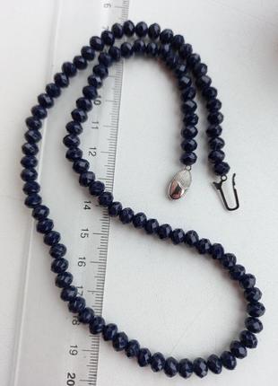 Вiнтажне намисто, скло, застiбка срiбло 835