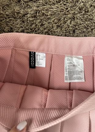 Спідниця в складку h&m рожева2 фото