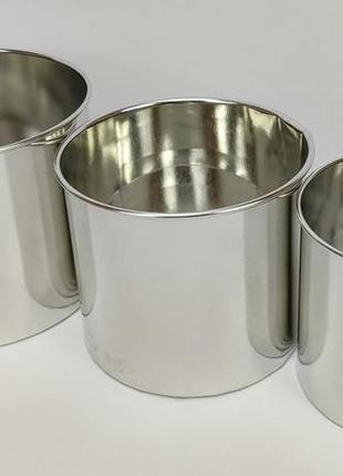 Набор формы для выпечки кулича со съемным дном в наборе 3 шт, изготовленны металл с антикоррозионным покрытием5 фото