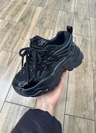 Кросівки для дівчинки підлітка чорні від jong golf