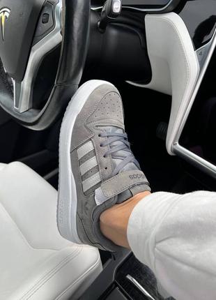 Женские adidas forum grey white2 фото