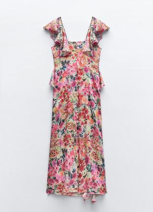 В наявності шикарна сукня з воланами та квітковим принтом6 фото