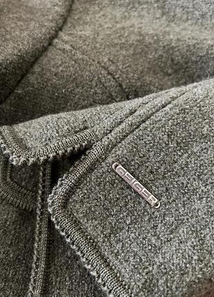Geiger винтажный австрийский шерстяной укороченный пиджак / кардиган зеленый р. 406 фото