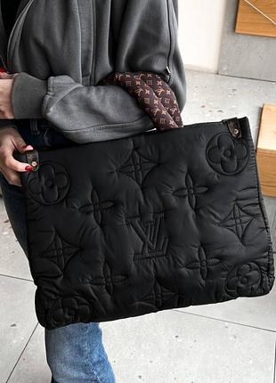 Louis vuitton puff onthego gm black, сумка, шоппер3 фото