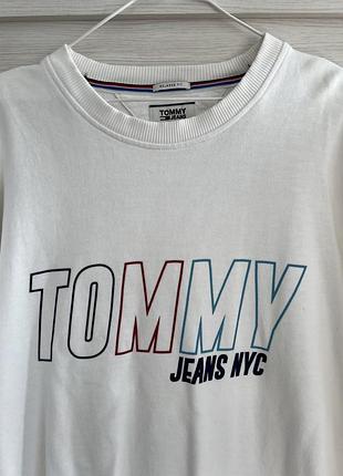 Оригинальный мужской белый свитшот tommy hilfiger 5