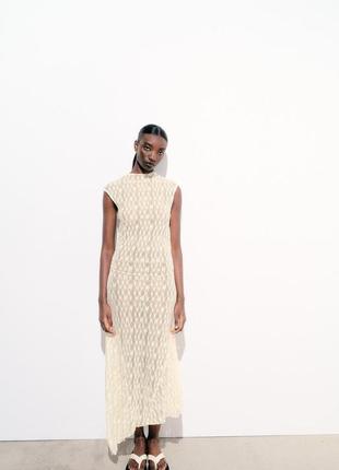 Длинное асимметричное кружевное платье2 фото
