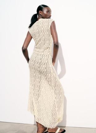 Длинное асимметричное кружевное платье5 фото