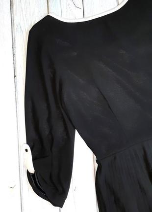 💥1+1=3 шикарне чорне ошатне плаття міді з плісе та ґудзиками ззаду kiomi, розмір 44 — 462 фото