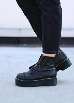 Женские ботинки dr. martens sinclair black zip5 фото