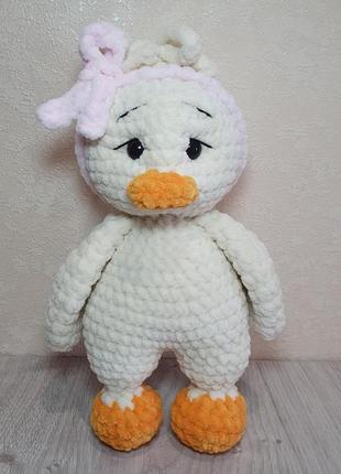 Детская мягкая игрушка плюшевая уточка