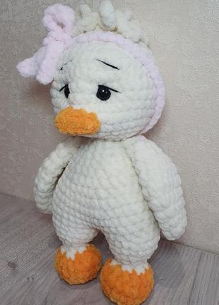 Детская мягкая игрушка плюшевая уточка